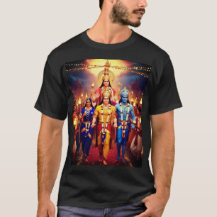 Rama volta à Ayodhya T-Shirt Celebrar Senhor