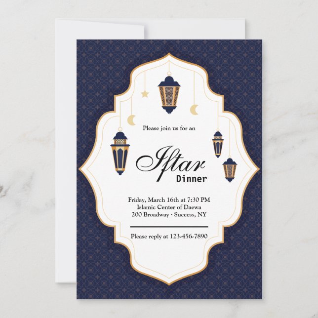 Ramadan Iftar convite (Frente)