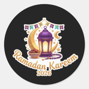 Ramadan Kareem 2026 Adesivo de Celebração Festiva