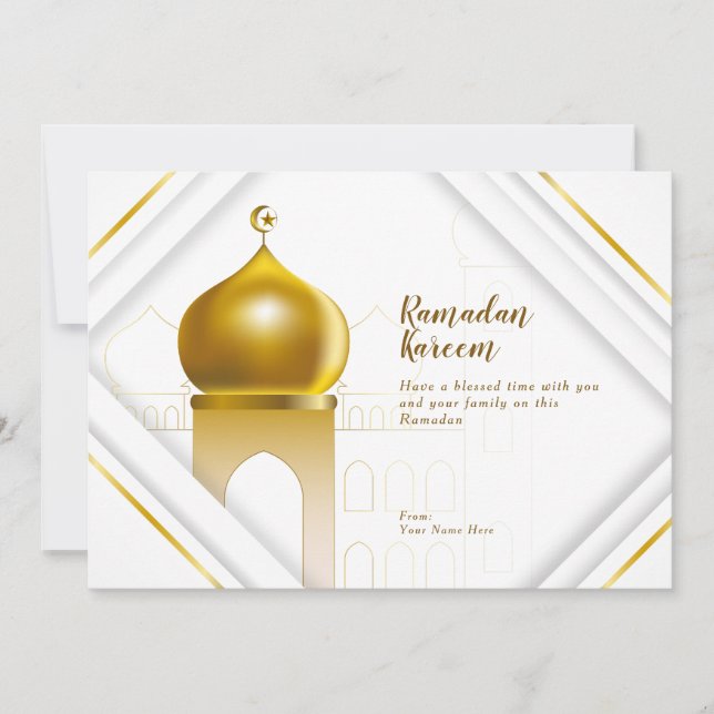 Ramadan Kareem | Cartão de Boas Festas Moderno Bra (Frente)