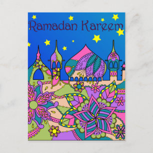 Ramadan Kareem - cartão postal colorido