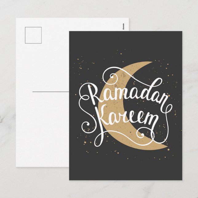Ramadan Kareem | Cartão postal de férias Ramadã mo (Frente/Verso)