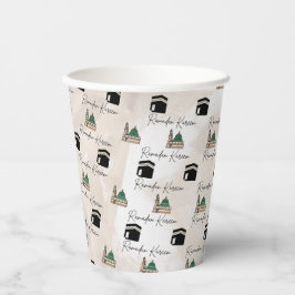 Ramadan Kareem Paper Cups Kaaba & Masjid al Nabawi