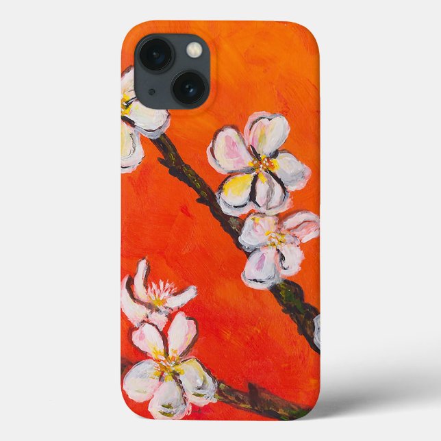 Ramal branco florescente em primavera (Verso)
