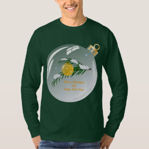 Ramal de Natal decorado em T-Shirt