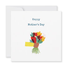 Ramalhete Floral Fantasia Cartão do Dia das Mães