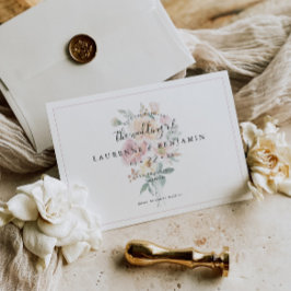 Rambo de Noiva - Cartão de Save The Date - Flores 