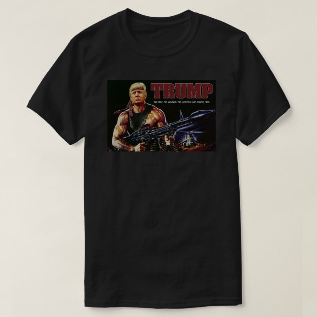 Rambo Trump T-Shirt Essencial (Frente do Design)
