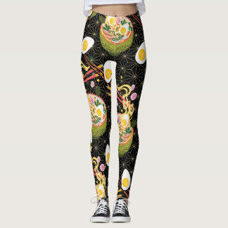 Ramen Noodle Bowl imprimiu leggings em ioga