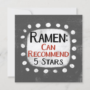 Ramen Review 5 Stars - Cartão de Saudação