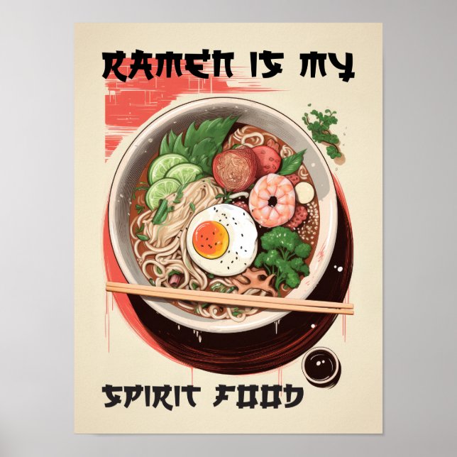 Ramen Spirit Comida de Poster de conforto de Comid (Frente)