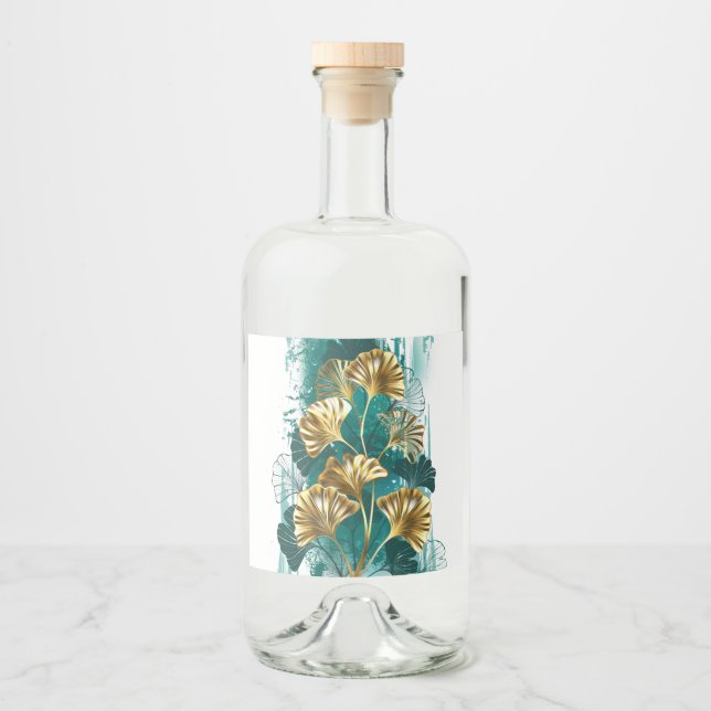 Ramificação com Ouro deixa Ginko Biloba (Frente)