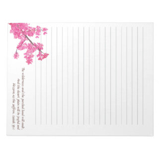 Ramificação da Árvore Redbud no Bloco de Notas do 