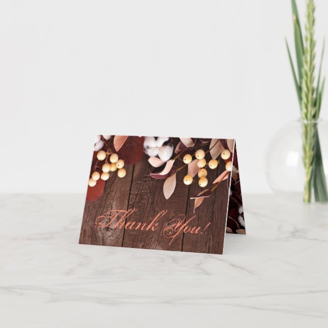 Ramificação de Algodão de Cartões de agradecimento (Frente)