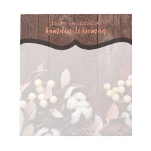 Ramificação de Algodão do Bloco de Notas Personali