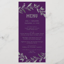 Ramificações Curvas | Placa do menu Janto prateado