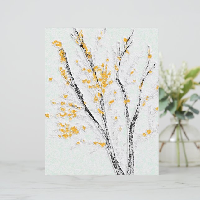 Ramificações da Árvore de outono com Folhas de out (Em pé/Frente)