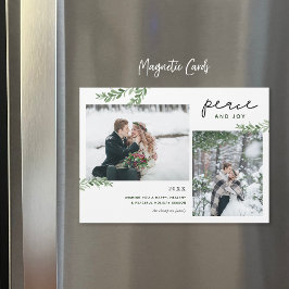 Ramificações verdes 2 Cartão de feriado magnético 