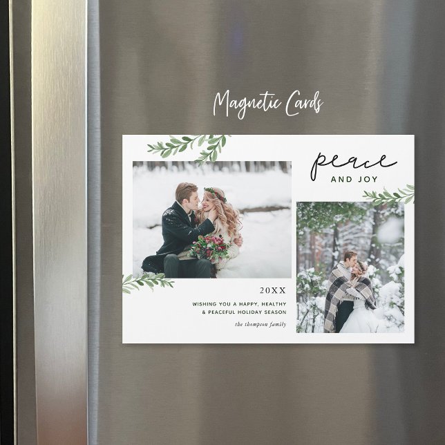 Ramificações verdes 2 Cartão de feriado magnético  (Criador carregado)