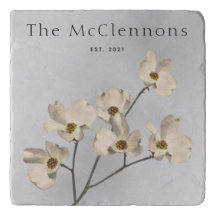 Ramo de Dogwood em Fundo de Pedra Personalizado