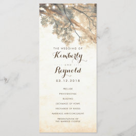 Ramos de Árvore Rustic em Programas de Casamento E