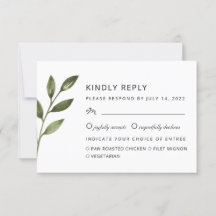 Ramos de laticínios elegantes. RSVP de casamento b