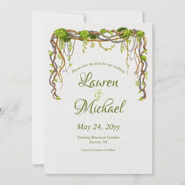 Ramos de Liana Anúncio de Salve a Data (Frente)