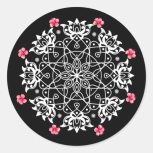 Rangoli 002 autocolante redondo