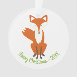 Rapa da Floresta Feliz Natal - Ornamento Redondo