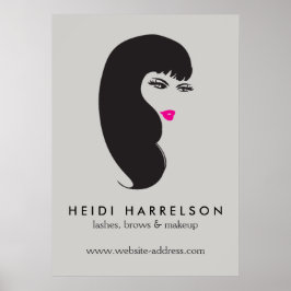 Rapariga com chicotadas na Cinza de Bela Poster