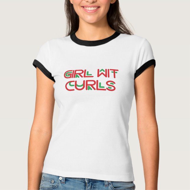 Rapariga Com Curls T-Shirt (Frente)
