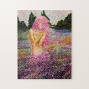 Rapariga com pintura de Quebra-cabeça Aroma Lavand