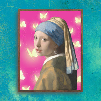 Rapariga com Poster de Arte Alterada de Ouriço