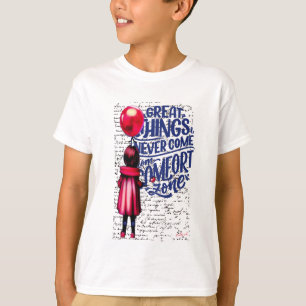 Rapariga com T-Shirt de balão vermelho