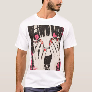 Rapariga com T-Shirt Unhas VERMELHA
