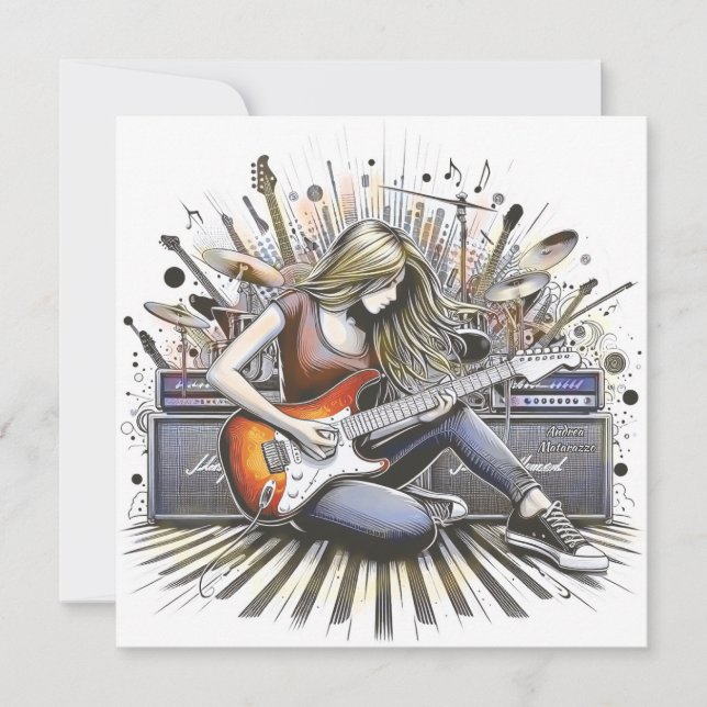 Rapariga com vibrações musicais (Frente)