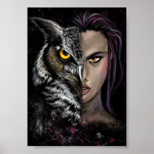 Rapariga Coruja - Coleção de Emoções Poster - Pint