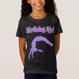"Rapariga de Aniversário" Camiseta de ginástica