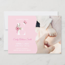 Rapariga de Anúncio de Nascimento E Inicial