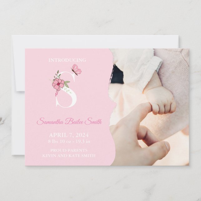 Rapariga de Anúncio de Nascimento S (Frente)