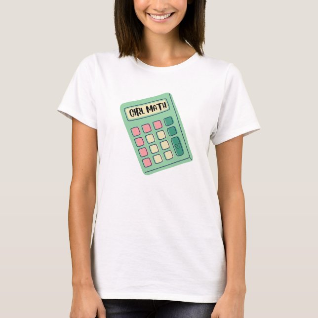 Rapariga de Camisetas engraçadas de Calculadora de (Frente)