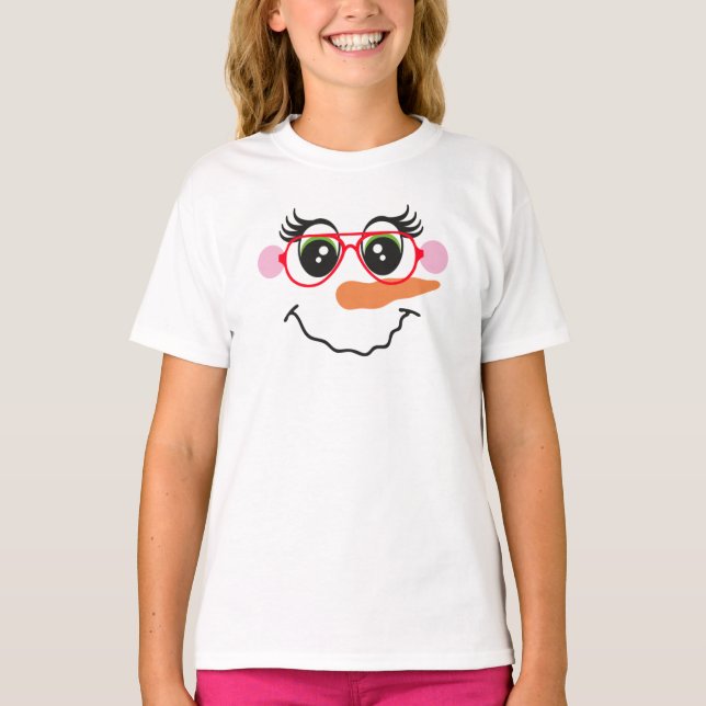 Rapariga de Neve Rodeada com Vidros T-Shirt para C (Frente)
