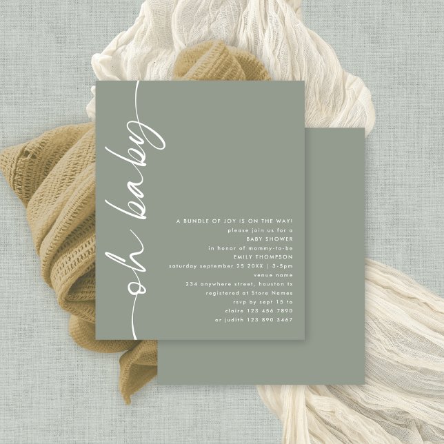 Rapariga de Script de Orçamento ou Garoto Sage Oh  (Budget priced smaller 4.5 x 5.6" alternative. There is ONE per sheet)