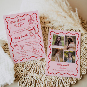 Rapariga do Anúncio de Graduação de Portas Rosa 4 