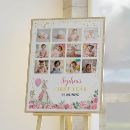 Rapariga do Coelho Foto de Aniversário Poster