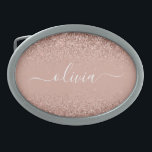 Rapariga do Monograma de Script Brilhante Cor-de-r<br><div class="desc">Rosa Dourado - Frasco de Belt. do Monograma do Script Glitter Brilhante Cor-de-Rosa Brilhante. Isso faz a formatura perfeita, doce 16 16, 18, 21rua, 40, 50, 60, 70, 80, 90, 100 anos, casamento, chá de panela, aniversário, chá de fraldas ou presente de festa de solteira para alguém que ama luxo...</div>
