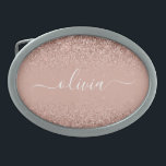 Rapariga do Monograma de Script Brilhante Cor-de-r<br><div class="desc">Rosa Dourado - Frasco de Belt. do Monograma do Script Glitter Brilhante Cor-de-Rosa Brilhante. Isso faz a formatura perfeita, doce 16 16, 18, 21rua, 40, 50, 60, 70, 80, 90, 100 anos, casamento, chá de panela, aniversário, chá de fraldas ou presente de festa de solteira para alguém que ama luxo...</div>