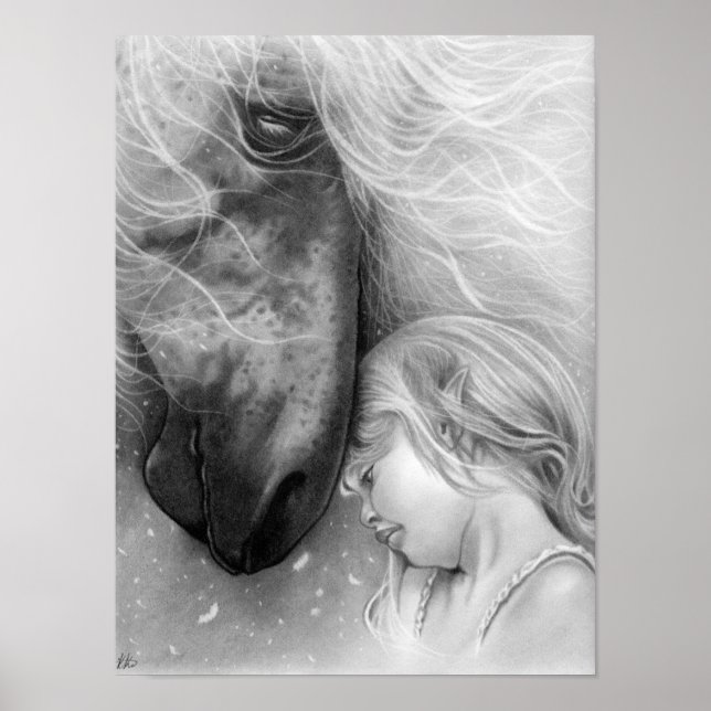 Rapariga dos Sonhos Mágicos com POSTER de Cavalo (Frente)