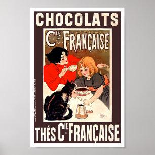 Rapariga e Gato, Poster vintage, Alexandre Steinle