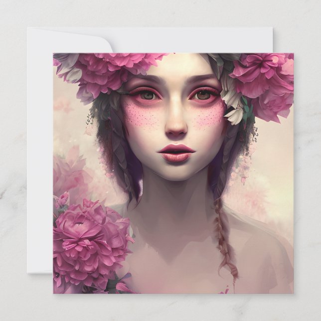 Rapariga Eetérea com sardas cor-de-rosa (Frente)